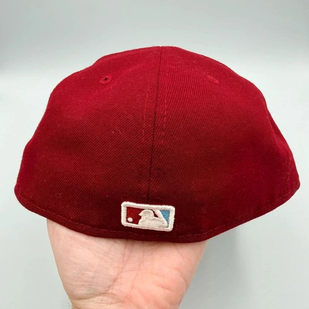New Era 59FIFTY Philadelphia Phillies Throwback Hat Fitted 7 1/2 Maroon MLB